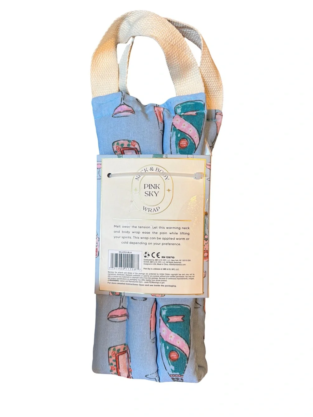 Pink Sky NWT Lavender-Infused Neck & Body Wrap & Eye Mask Pampering Gift Set